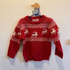 H&M Festive Red and White Sweater